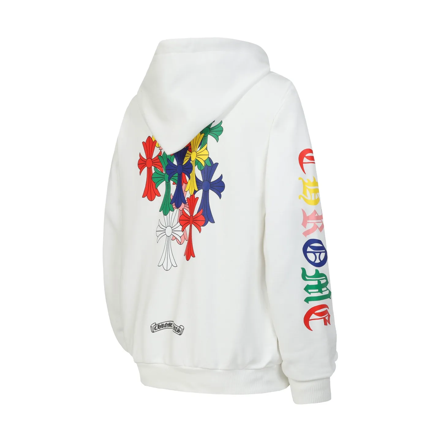 P240 Cross-border model, please do not place an order if you are pursuing quality -Chrome Hearts/Chrome Hearts Colorful🌈Horseshoe Sanskrit printed hooded sweatshirt -High weight, high density and high quality. The wool is soft, delicate and skin-friendly. It feels soft and silky. It has excellent warmth and skin-friendly properties. -Size: S M L XL